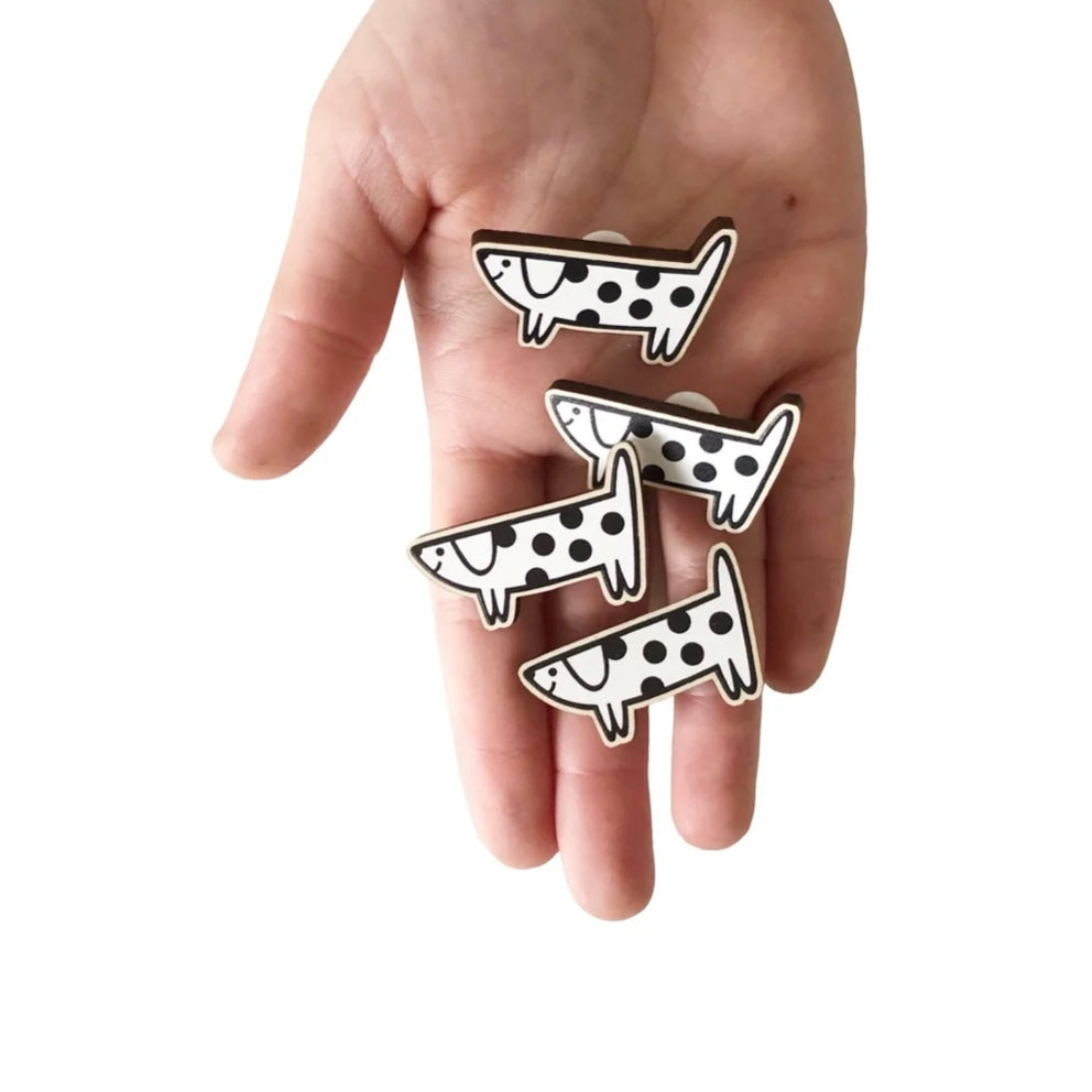 Miniature Spotty Dog - Wooden Pin