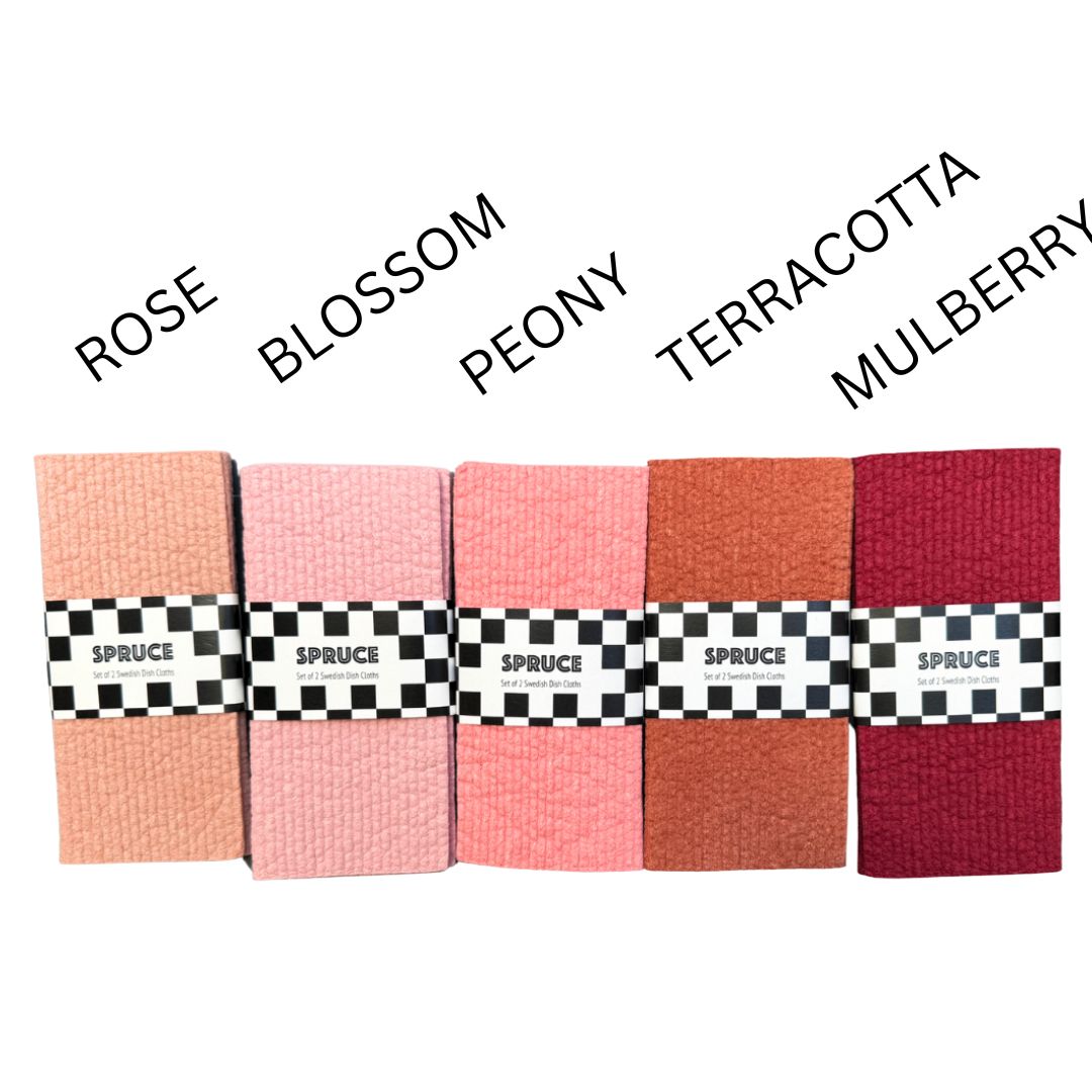 Terracotta Solid Colour SPRUCE - Set of 2 Dishcloths