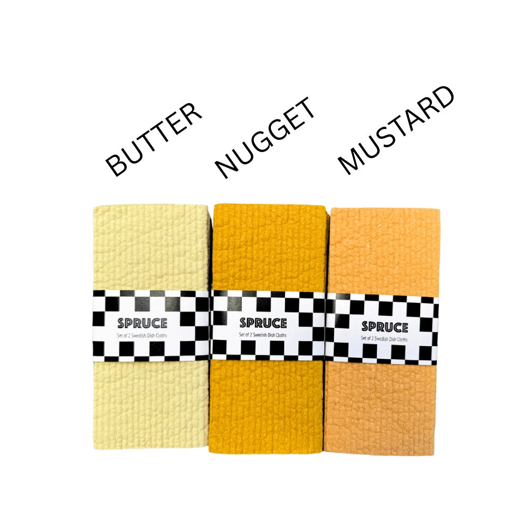 Forest Floor Solid Colour SPRUCE - Set of 2 Dishcloths