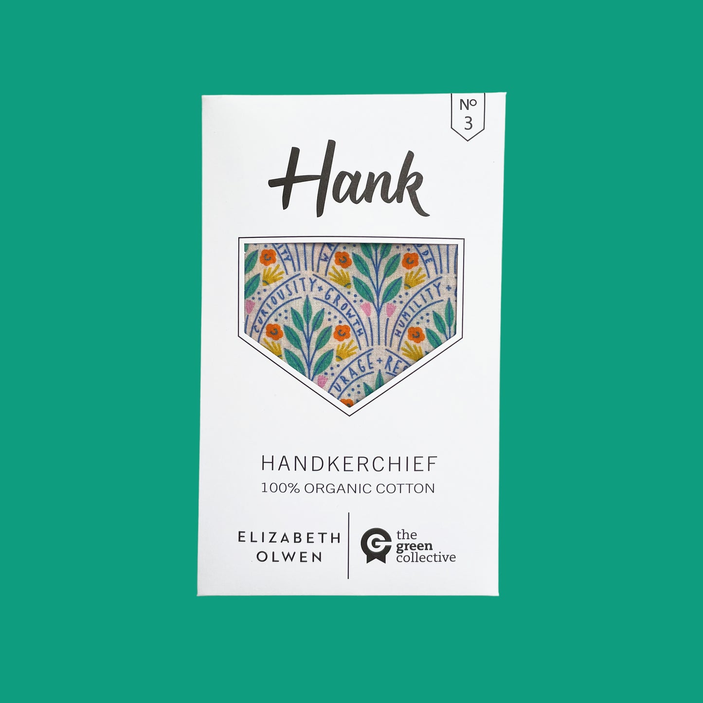HANK - 3. JOY by Elizabeth Olwen | Organic Cotton Handkerchief