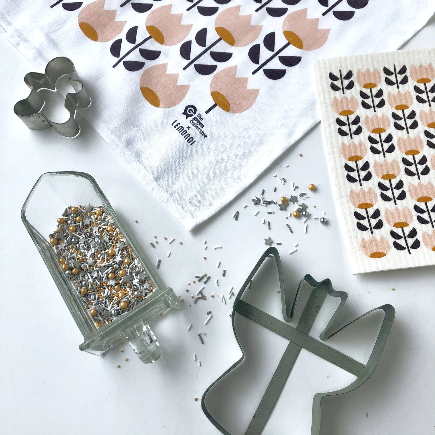 Spring Tulip SET (Teatowel + Dishcloth)