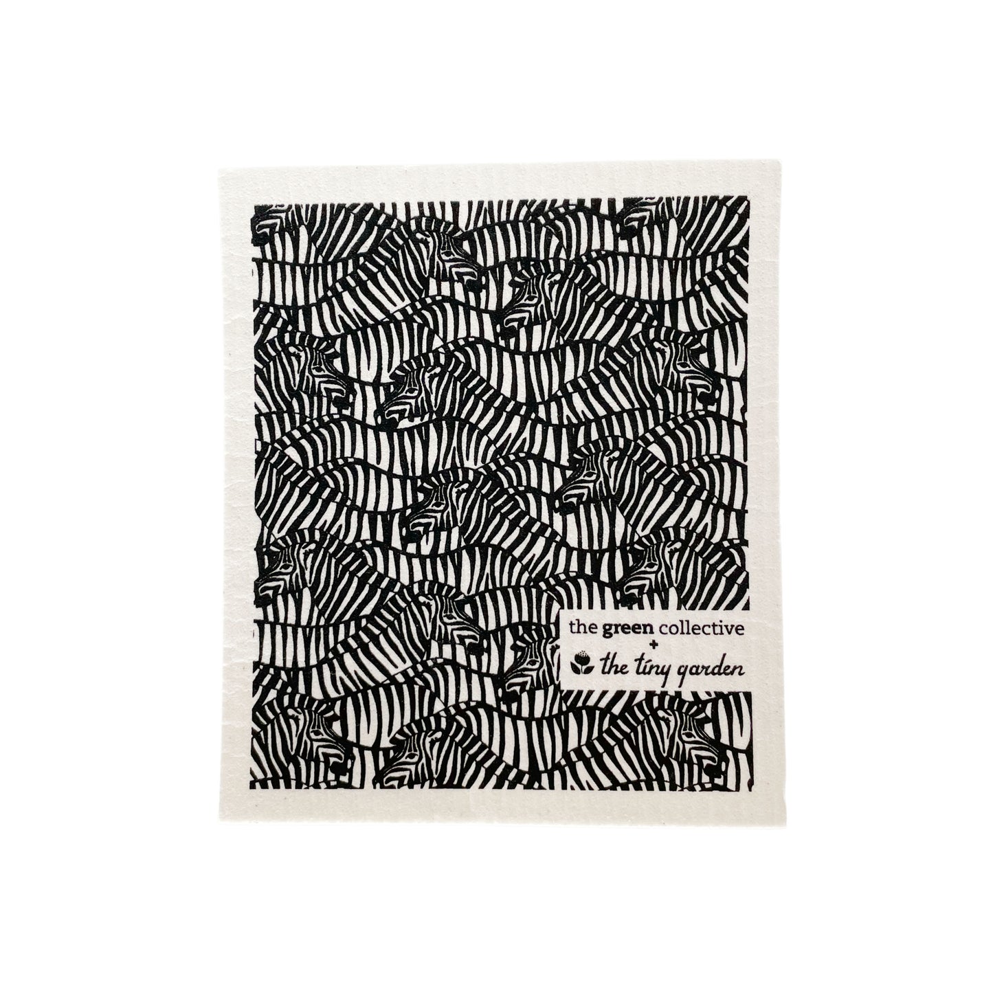 Swedish Dishcloth SPRUCE - Zebra. Design by The Tiny Garden