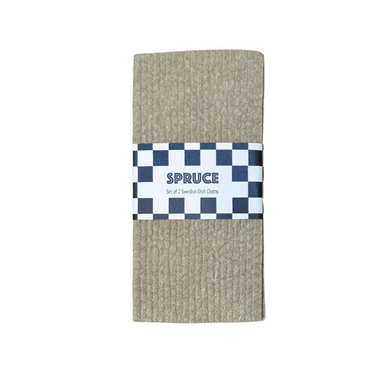 Lichen Solid Colour SPRUCE - Set of 2 Dishcloths