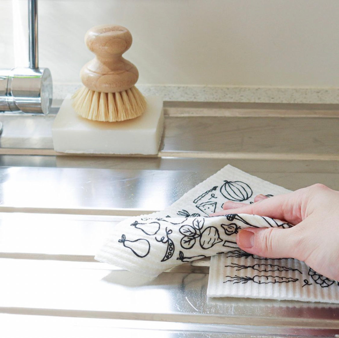 Swedish Dishcloth SPRUCE - Produce by Kyla K