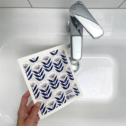 Swedish Dishcloth SPRUCE - Retro Flower