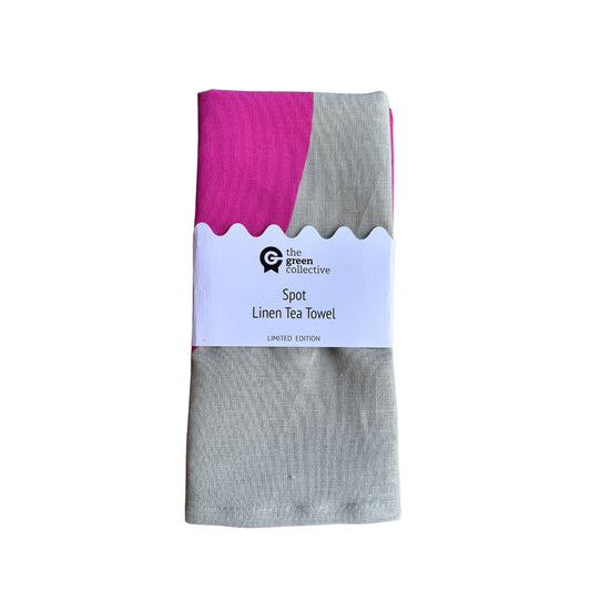Pink SPOT Tea Towel