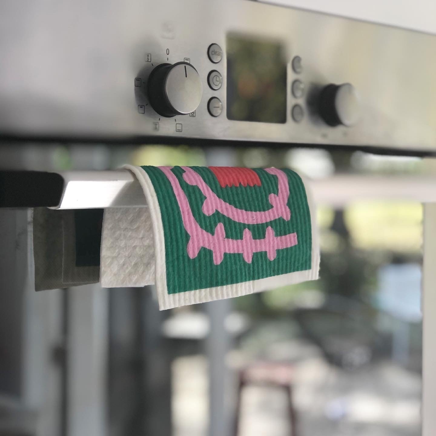 Swedish Dishcloth SPRUCE - Flower Heart by Claire Ritchie