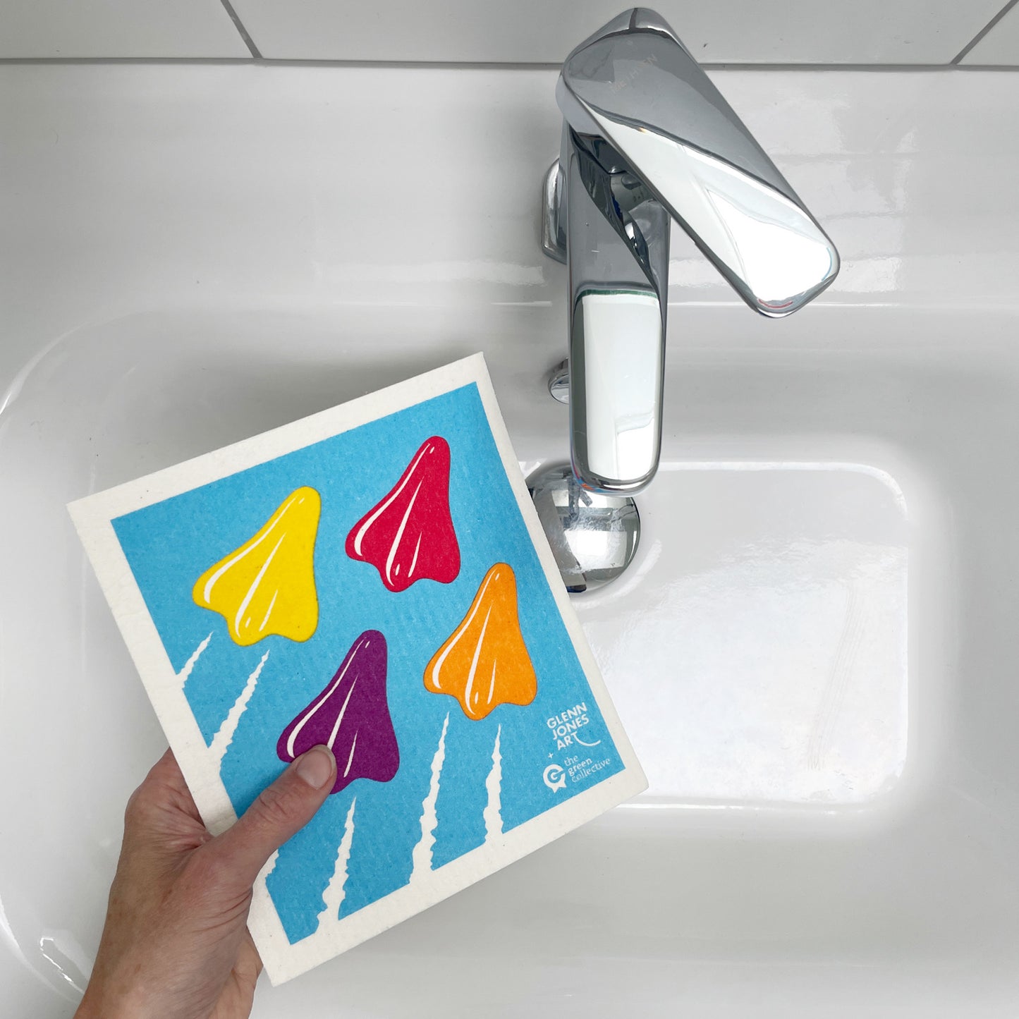 Swedish Dishcloth SPRUCE - Jet Planes by Glenn Jones