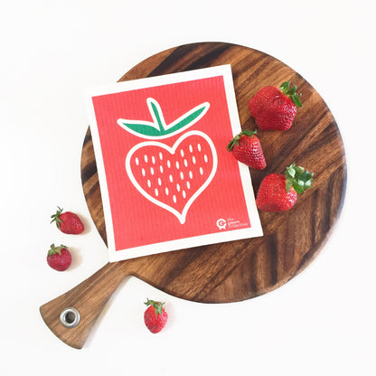 Swedish Dishcloth SPRUCE - Strawberry