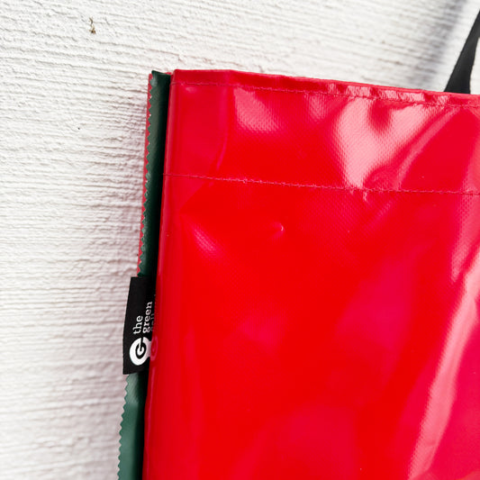 ENCORE Bag - Large red with dark green trim