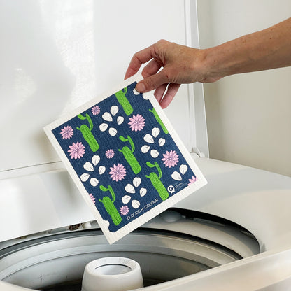 Swedish Dishcloth SPRUCE - Cactus. Design by Clouds of Colour