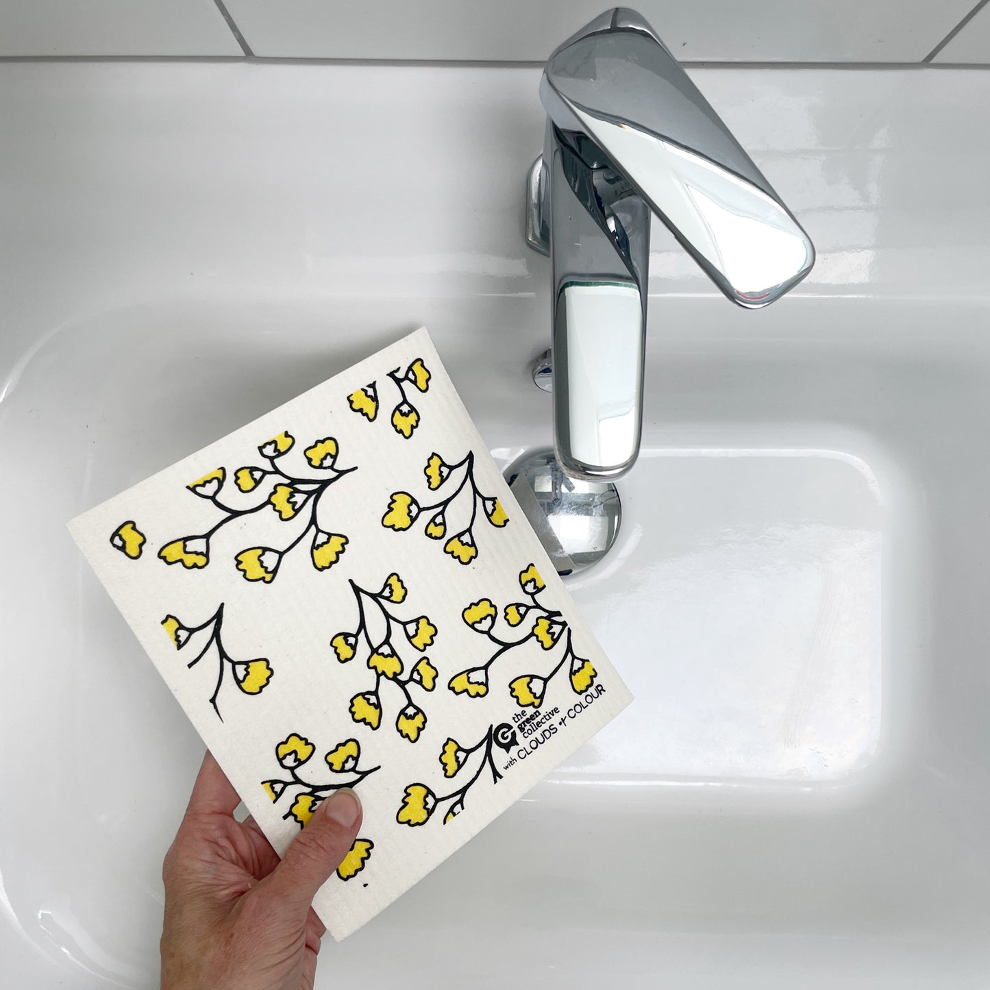 Swedish Dishcloth SPRUCE - Mustard Flower by Clouds of Colour