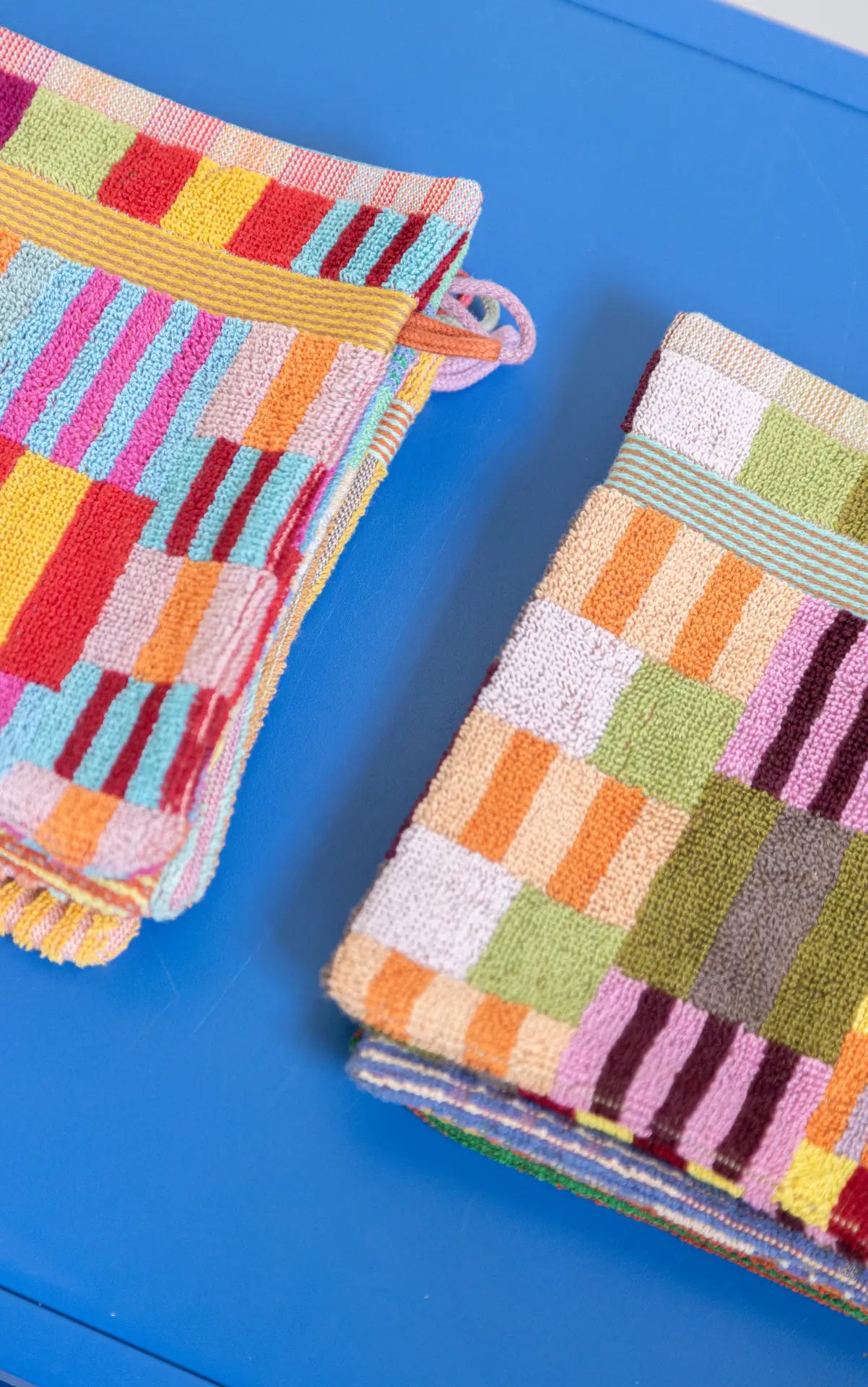Wash Cloth Set / Wash Mitts #47 Tulip Quilt Duo