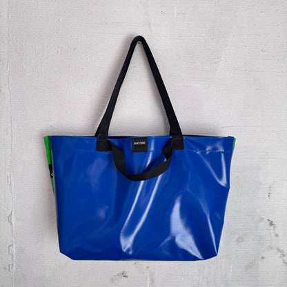 ENCORE Bag - Large Blue with Light Green Trim