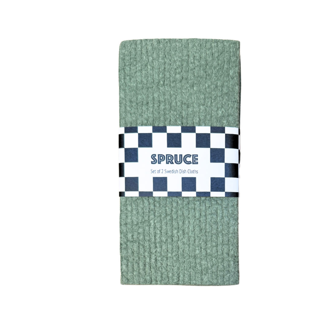Moss Solid Colour SPRUCE - Set of 2 Dishcloths