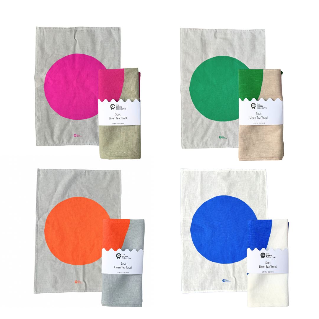 Pink SPOT Tea Towel