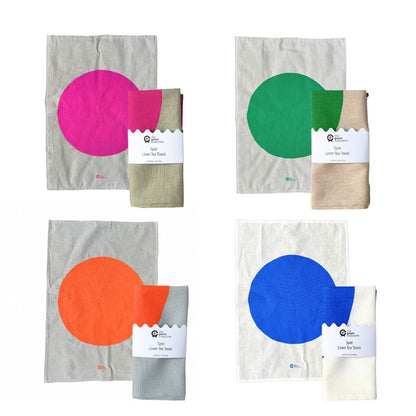 Pink SPOT Tea Towel