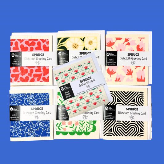 SPRUCE Greeting Card Dishcloth SET of 7