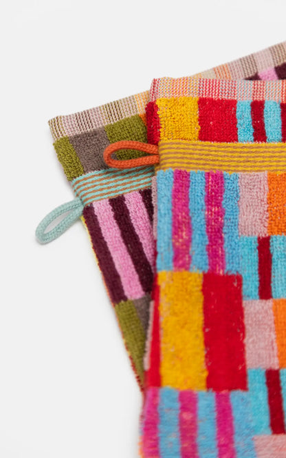 Wash Cloth Set / Wash Mitts #47 Tulip Quilt Duo