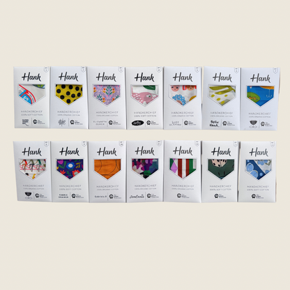 HANK GIFT BOX SET - Cotton Handkerchief (total of 12)