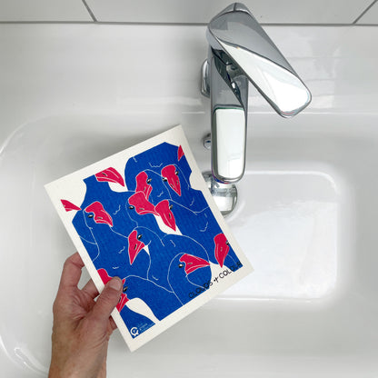 Swedish Dishcloth SPRUCE - Pukeko by Clouds of Colour