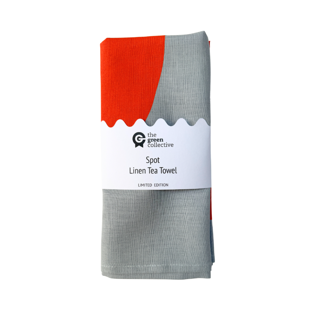 Neon Orange SPOT Tea Towel