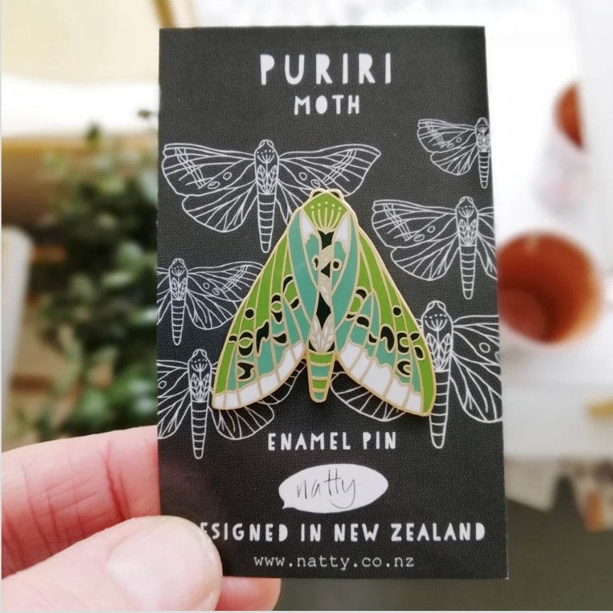 Puriri Moth Enamel Pin
