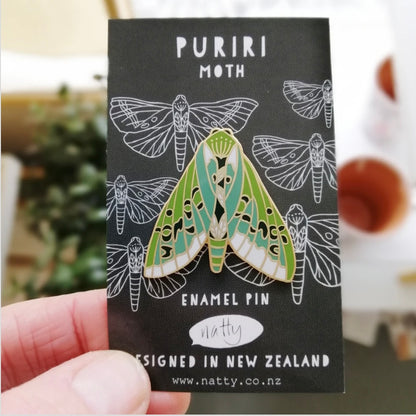Puriri Moth Enamel Pin