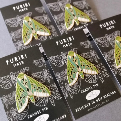 Puriri Moth Enamel Pin