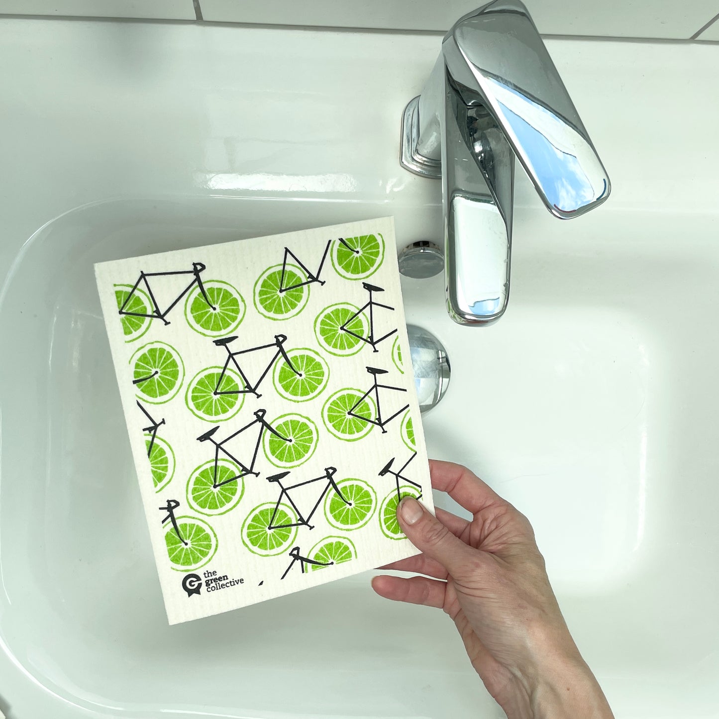 Swedish Dishcloth SPRUCE - Bikes - Limes