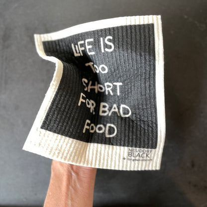 Swedish Dishcloth SPRUCE - Bad Food by Neudorf Black