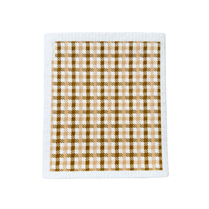 Swedish Dishcloth SPRUCE - Golden Plaid