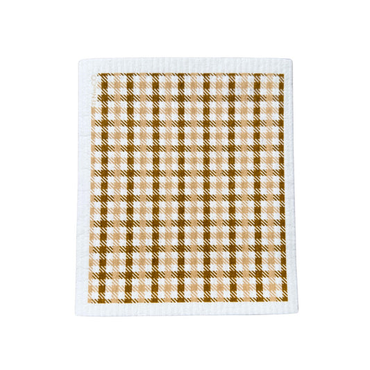 Swedish Dishcloth SPRUCE - Golden Plaid