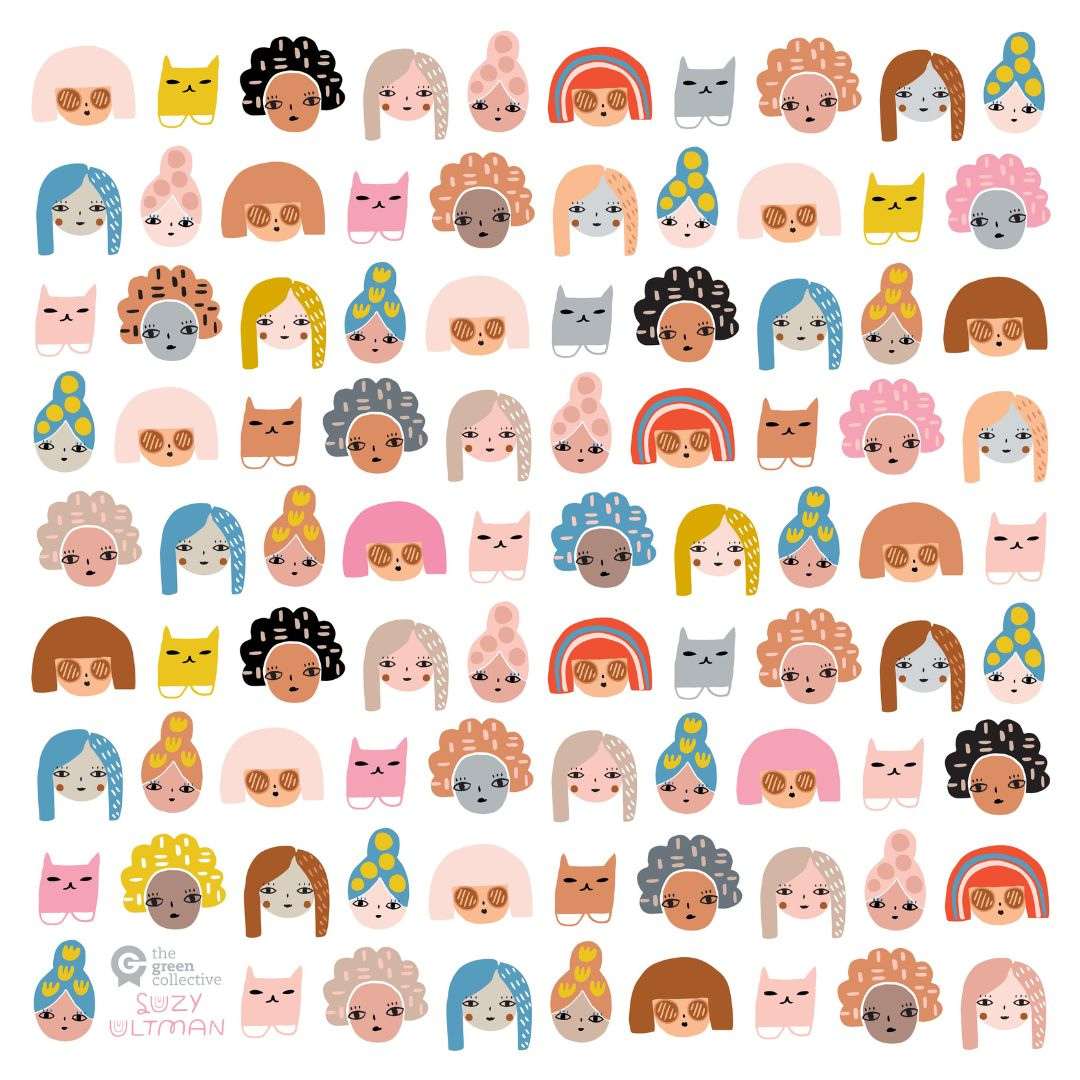HANK - 5. FRIENDS PARADE by Suzy Ultman | Organic Cotton Handkerchief