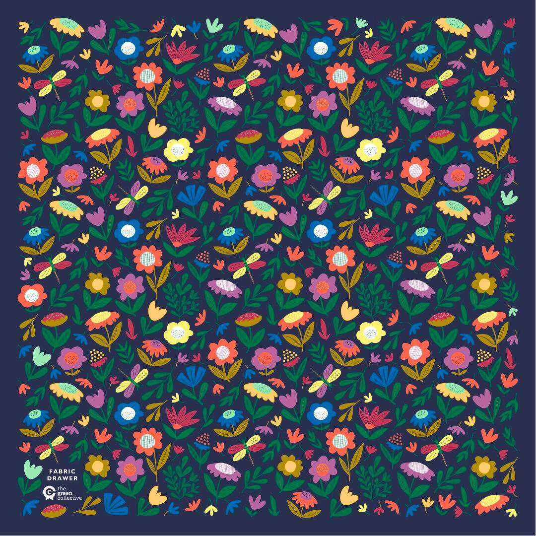 HANK - 9. MEADOW by Beck of Fabric Drawer | Organic Cotton Handkerchief