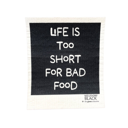 Swedish Dishcloth SPRUCE - Bad Food by Neudorf Black