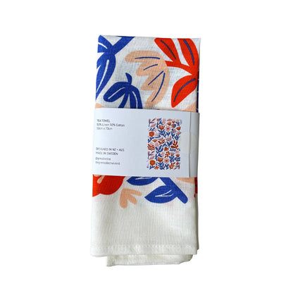 Weaving Flower Tea Towel by The Green Collective (50% Linen)