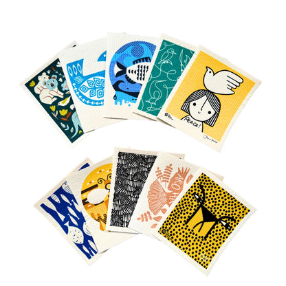 SPRUCE Swedish Dishcloth SET - Animals (10)