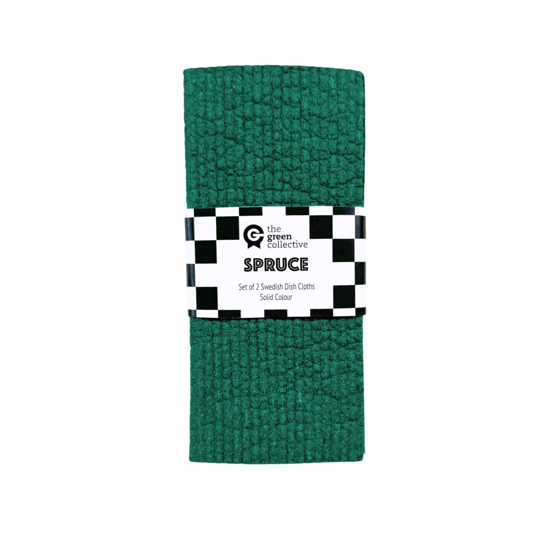 Evergreen Solid Colour SPRUCE - Set of 2 Dishcloths