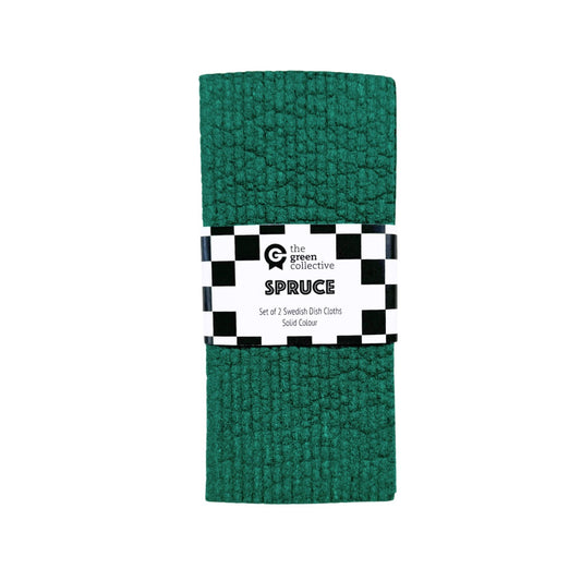 Evergreen Solid Colour SPRUCE - Set of 2 Dishcloths
