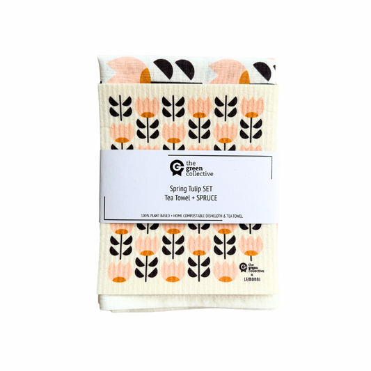 Spring Tulip SET (Teatowel + Dishcloth)