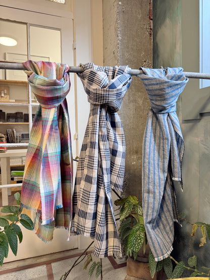 Sky Organic Linen Scarf / Sarong Accessory | 100% Linen | FREE Shipping