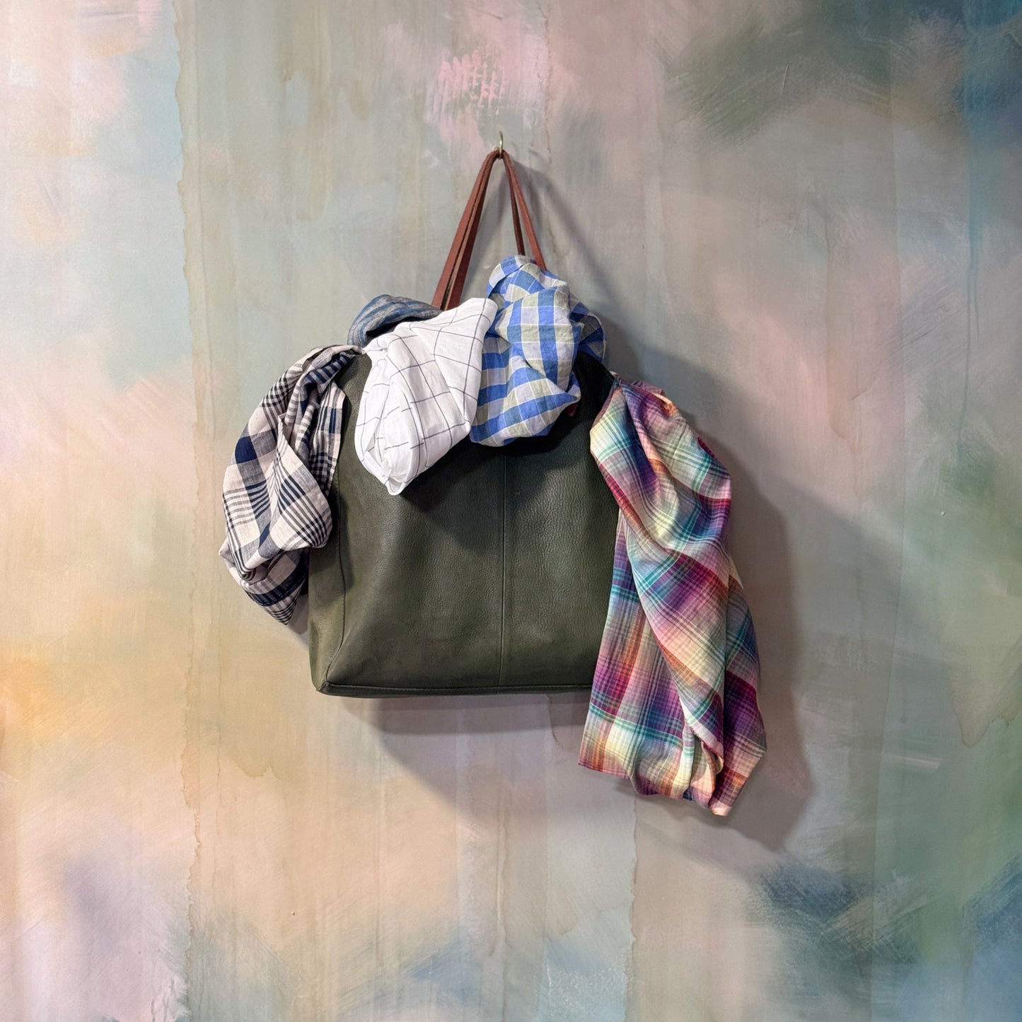Windowpane Organic Linen Scarf / Sarong Accessory | 100% Linen | FREE Shipping