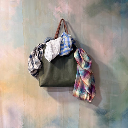 Windowpane Organic Linen Scarf / Sarong Accessory | 100% Linen | FREE Shipping