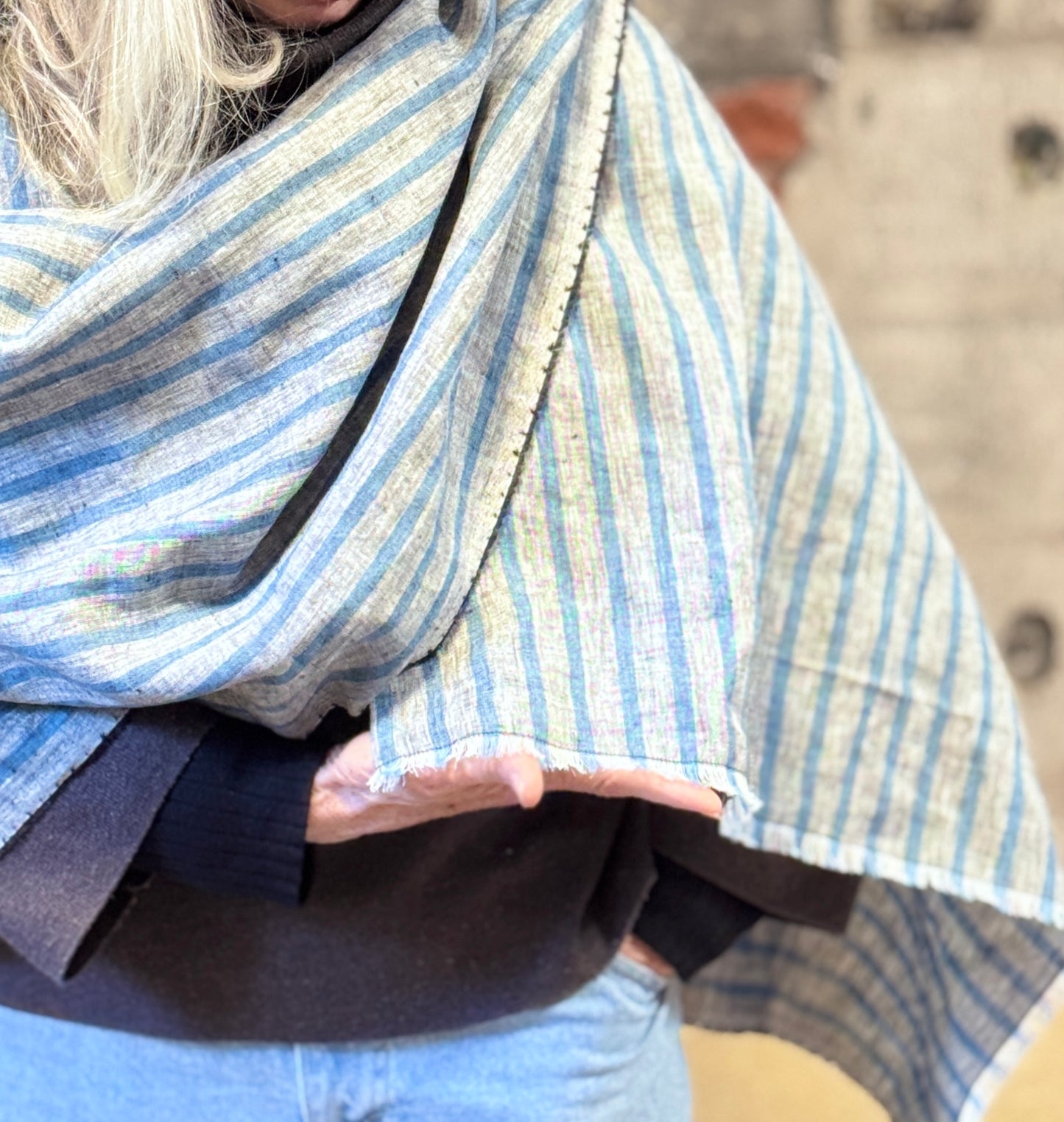 Coastal Organic Linen Scarf / Sarong Accessory | 100% Linen | FREE Shipping