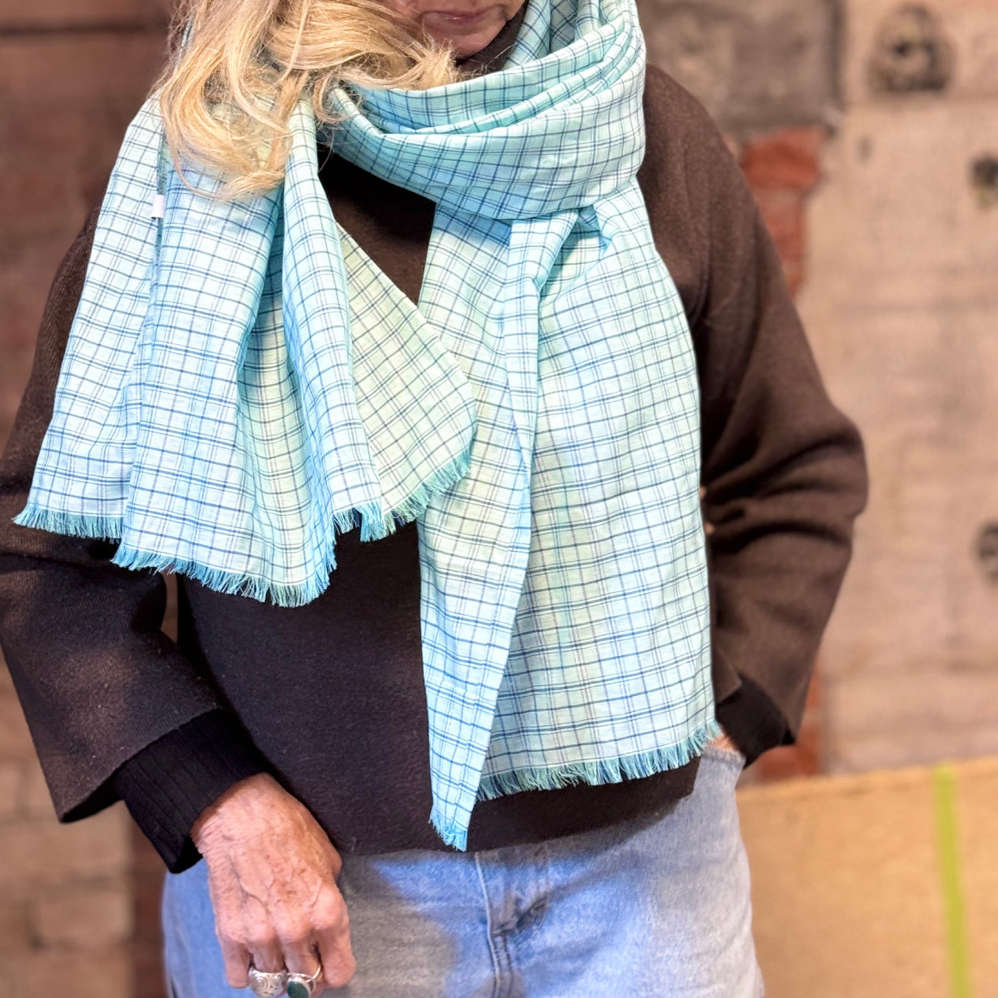 Sky Organic Linen Scarf / Sarong Accessory | 100% Linen | FREE Shipping