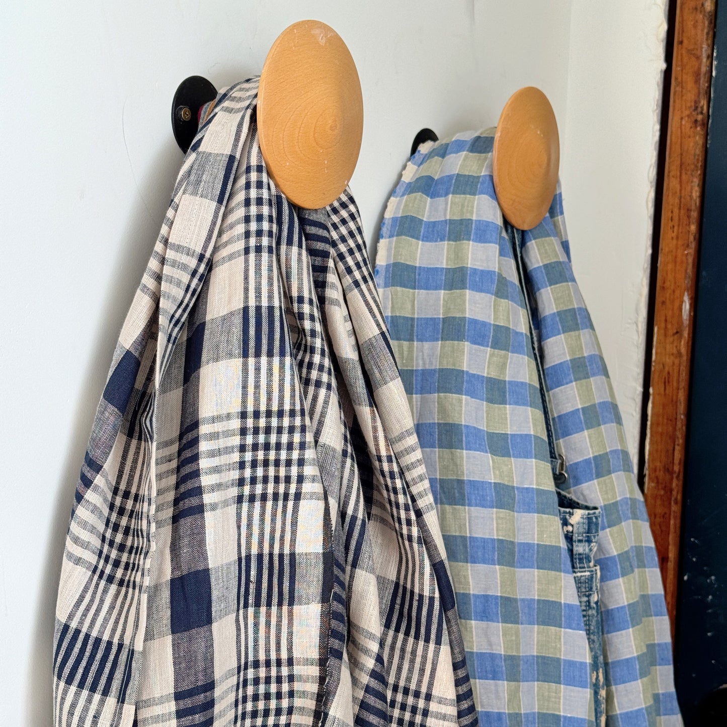 Gingham Organic Linen Scarf / Sarong Accessory | 100% Linen | FREE Shipping