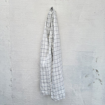 Windowpane Organic Linen Scarf / Sarong Accessory | 100% Linen | FREE Shipping