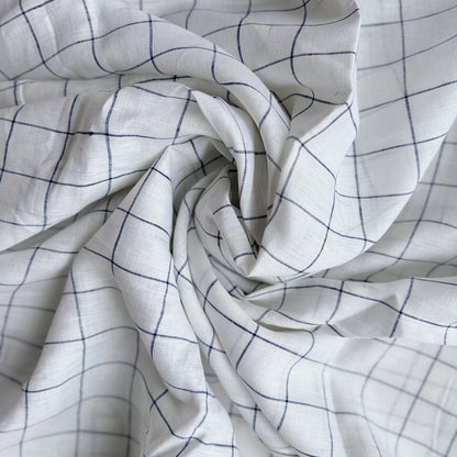 Windowpane Organic Linen Scarf / Sarong Accessory | 100% Linen | FREE Shipping