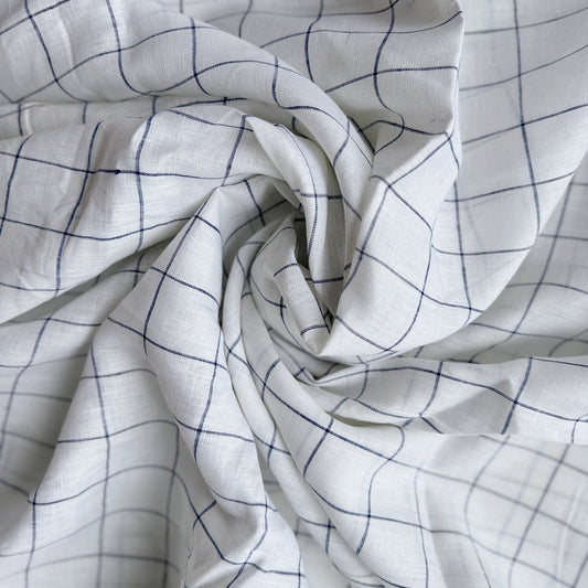 Windowpane Organic Linen Scarf / Sarong Accessory | 100% Linen | FREE Shipping